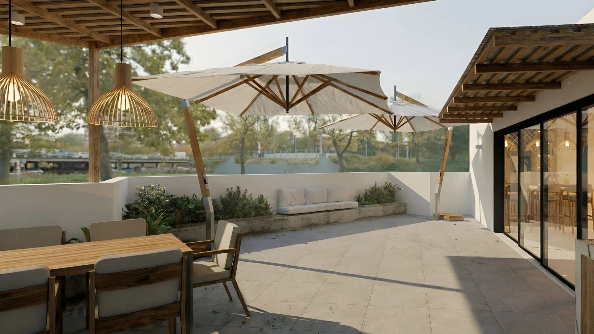 Enfoque de diseno para terrazas y exteriores